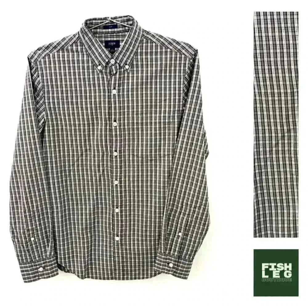 J. Crew | Slim Fit  Checkered Button Down - Eggplant / Sz S